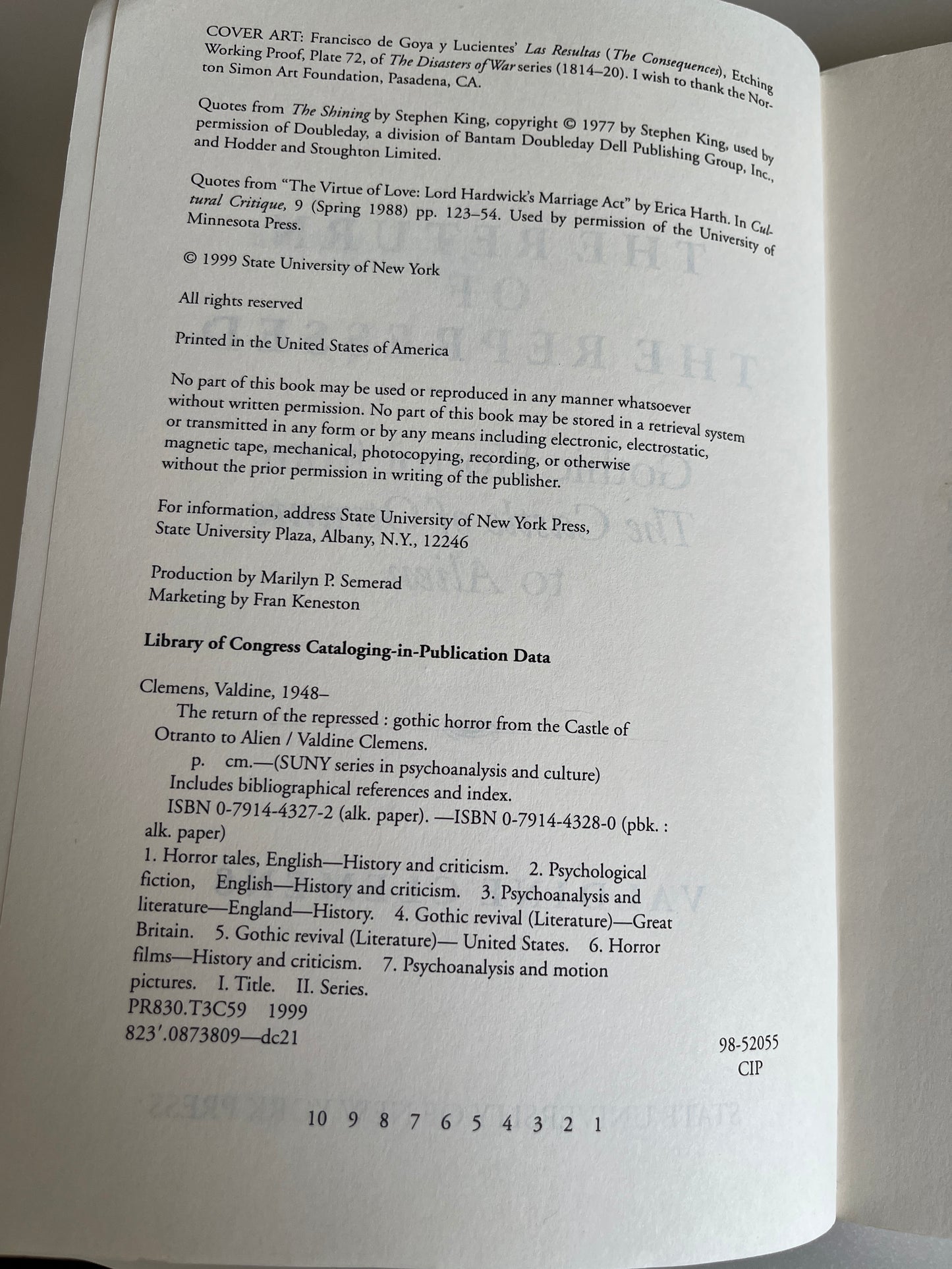 The Return of the Repressed: Gothic Horror from The Castle of Otranto to Alien