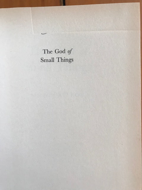The God of Small Things by Arundhati Roy (Hardcover/Dust Jacket, 1st Edition/1st Print)