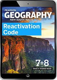 (EBOOK REACTIVATION ONLY/EMAILED) Pearson Geography NSW 7+8 Stage 4 eBook Reactivation Code (FIRM SALE)
