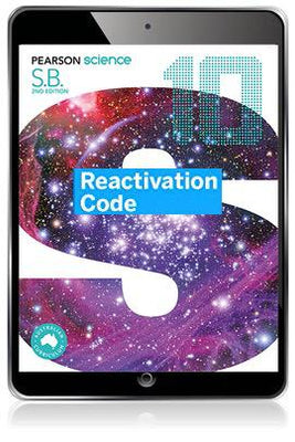 (EBOOK REACTIVATION ONLY/EMAILED) Pearson Science AC 10 eBook Reactivation Code (FIRM SALE)