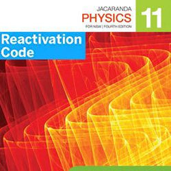 (EBOOK REACTIVATION ONLY/EMAILED) Jacaranda Physics 11 for NSW eBookPLUS, 4th Edition (REACTIVATION ONLY)