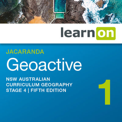 (EBOOK ONLY/EMAILED) Jacaranda Geoactive 1 NSW Australian Curriculum Stage 4 (1 x ACCESS CODE), 5th Edition (FIRM SALE)