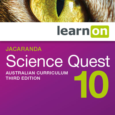 (EBOOK ONLY/EMAILED) Jacaranda Science Quest 10 Australian Curriculum learnON, 3rd Edition