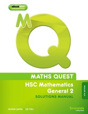 Maths Quest HSC Mathematics General 2 Solutions Manual 4th Edition Flexisaver
