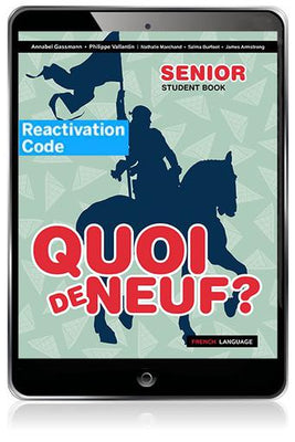 (EBOOK REACTIVATION ONLY/EMAILED) Quoi de neuf ? Senior eBook Reactivation Code (FIRM SALE)